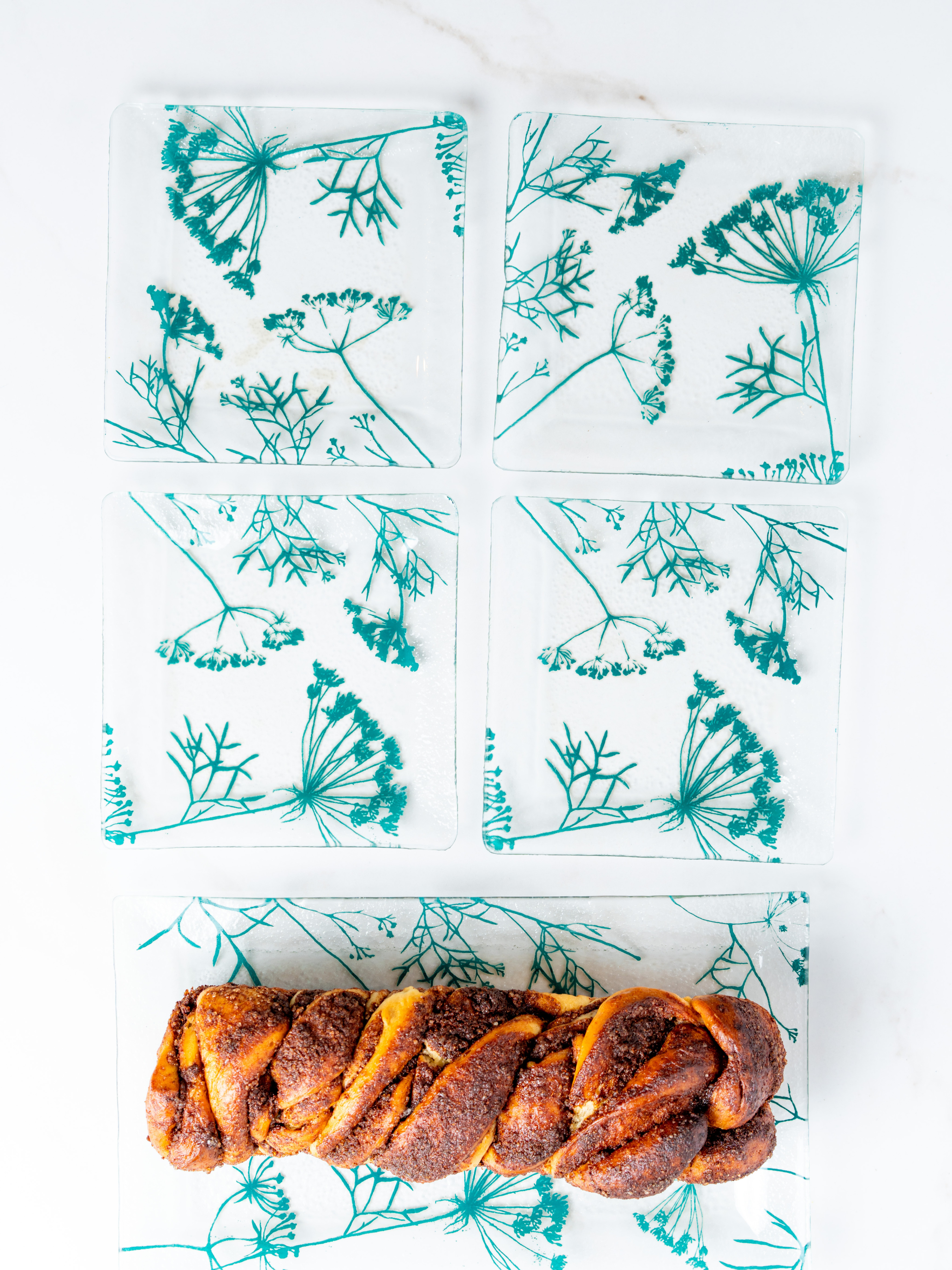 A Quartet of Square Glass Plates